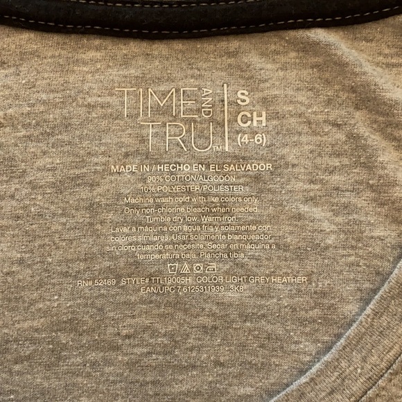 TIME AND TRU Gray T-Shirt Size Small - Picture 2 of 3